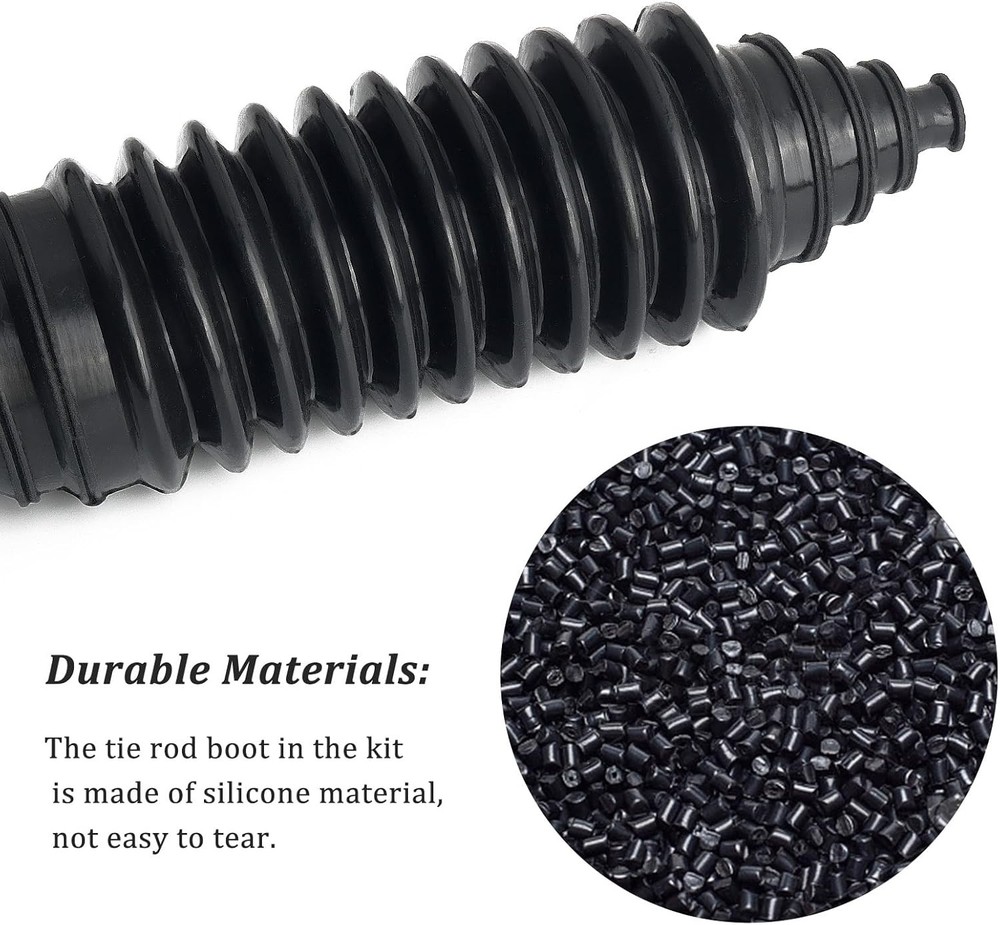 Inner Tie Rod Boot Kit,Multi-Size Adjutable Rack and Pinion Boot Kit with 2PCS