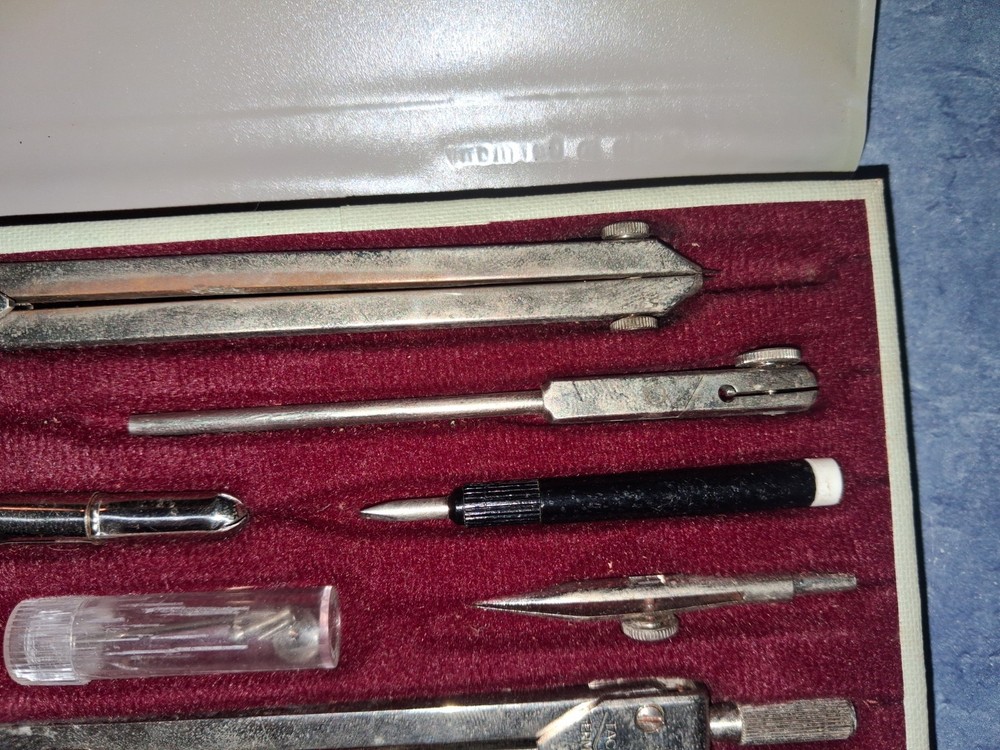 Vintage Tacro Compass Drafting Set #2230 100%Complete Unused In Mint Condition!