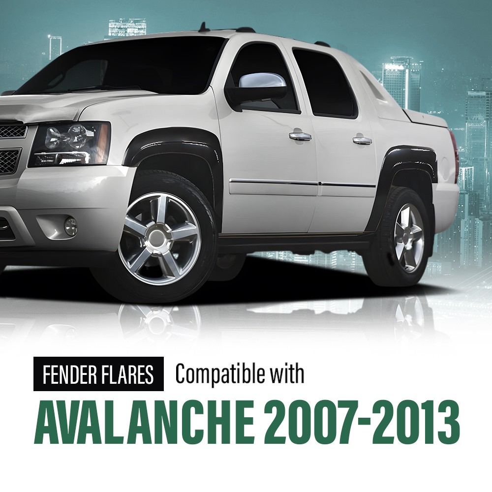 [4pcs] Fit For 2007-2013 Chevrolet Chevy Avalanche Wheel Fender Flares