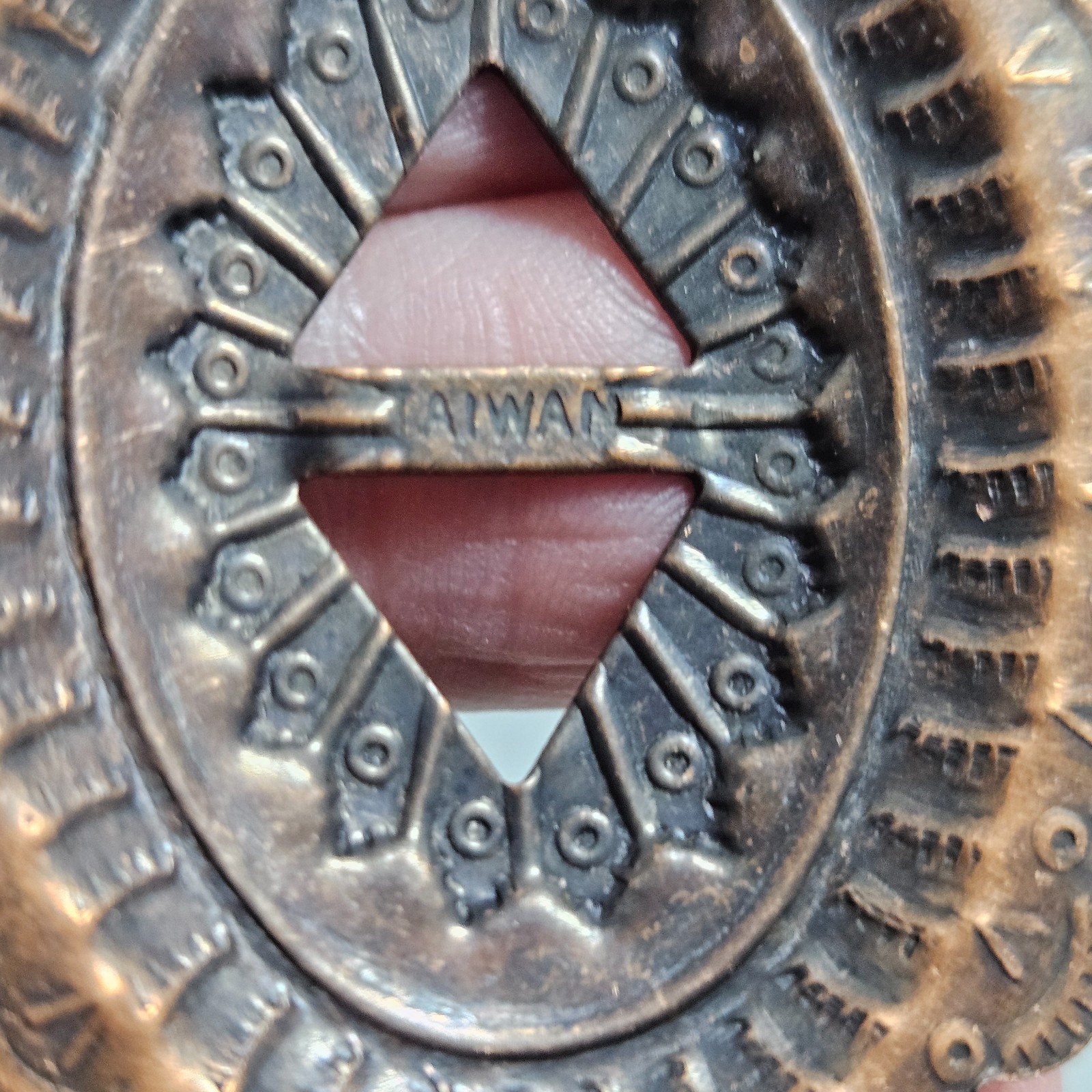 21 Oval Conchos Slotted Antique Copper Saddle Western Leather Crafts Large Vtg