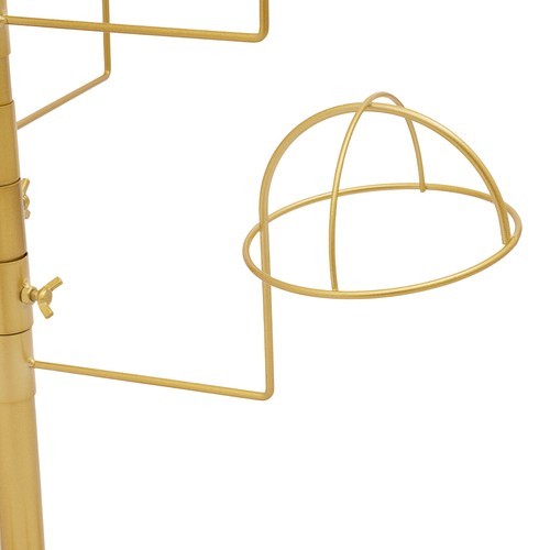 Freestanding Hat Rack Stand, Rolling Hats Display Rack, Hat Display Stand Gold.