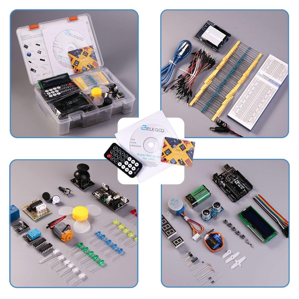 ELEGOO UNO Project Super Starter Kit with Tutorial UNO R3 Board for Arduino IDE