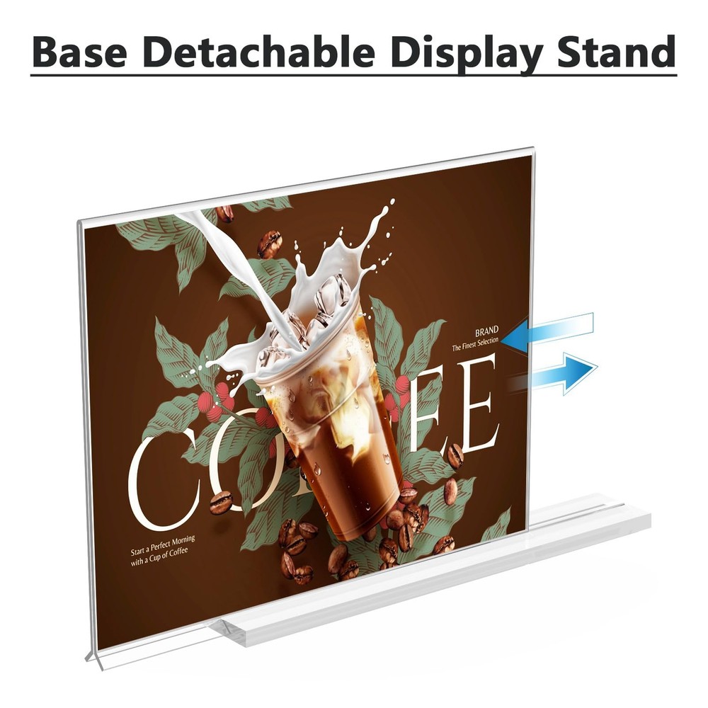 Plastic Menu Holder, 8.5x11 Double Sided Frame, 2Pack For Restaurant Table