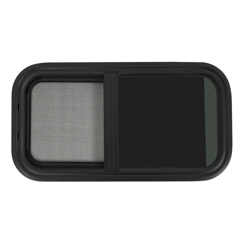 Vertical RV Window Set - 2 Durable Tempered Glass Sliding Windows