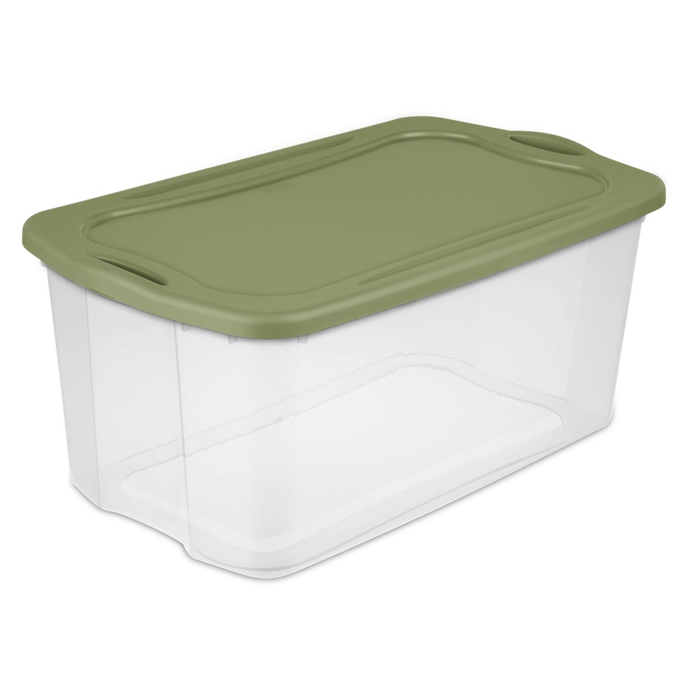 Storage Bin, Full-Grip Handles, Green