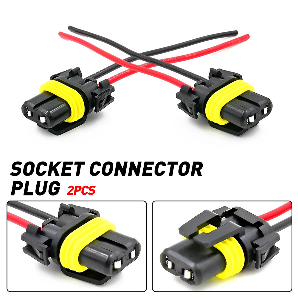 Wire Pigtail Female S H11 Two Harness Head Light Low Beam Socket Connector Plug