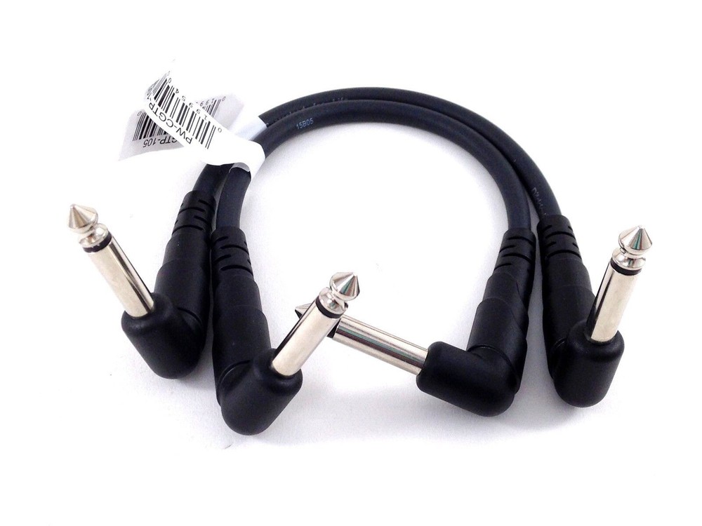 D'Addario - Planet Waves Patch Cable 6 inches 1/4 angled ends - 2 Pack