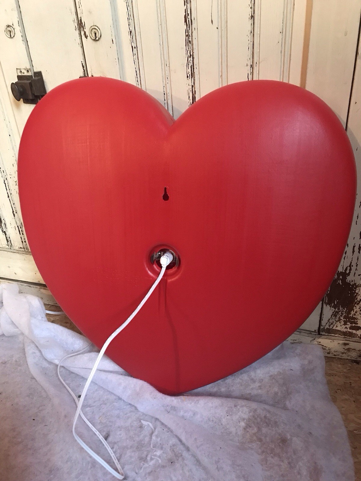 Blow Mold Valentines Day Giant Red Heart Union Products Lighted 19” Inches