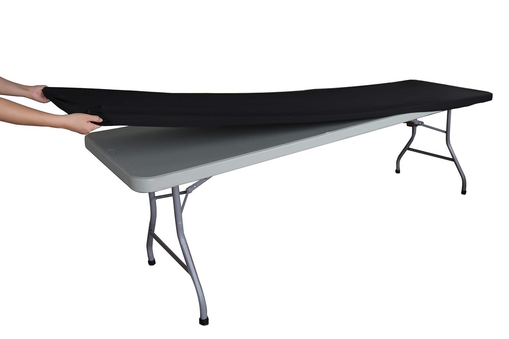 Iceberg iGear Stretch Fabric Table Top Cap Cover Fits 8' Table Polyester/Span...