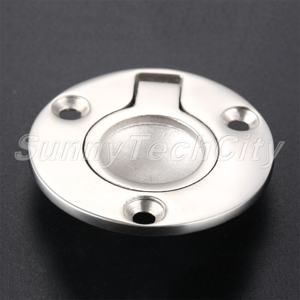 Boat 316 Stainless Round Ring Handle Flush Hatch Locker Cabinet Pull Lift Handle