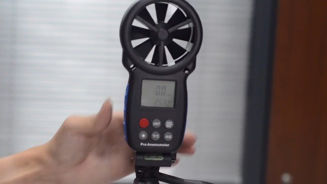 Handheld Digital Anemometer Wind Speed Meter - Measures Wind Speed, Temp & Chill