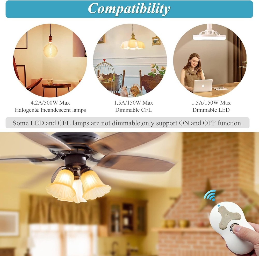Hunter Ceiling Fan Remote Control Kit, Smart Wi-Fi Control Kit for Hunter Harbor