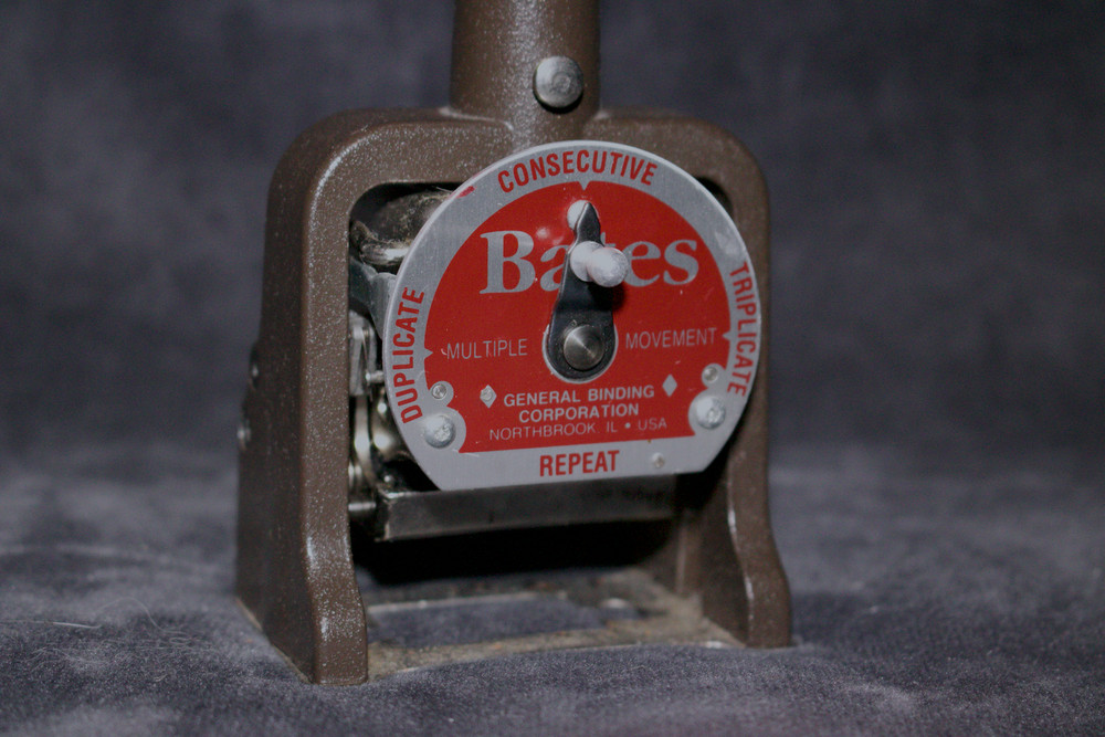 Bates Multiple Movement Numbering Machine HK151W - Wheels 7 Style A