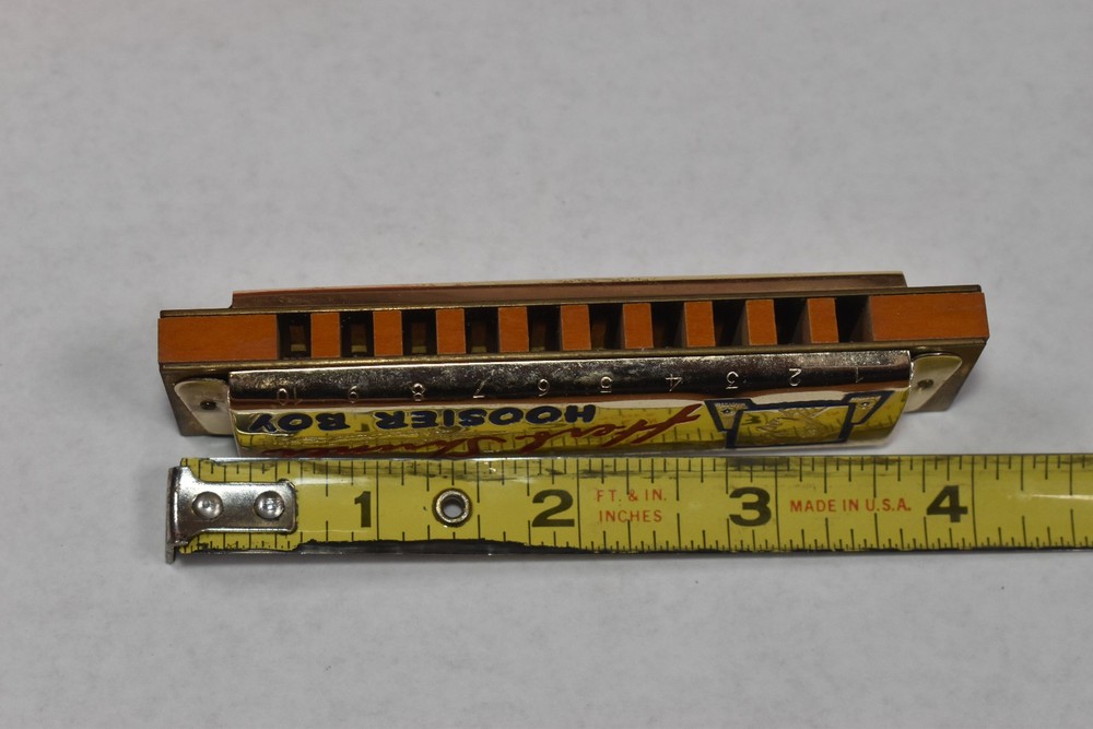 Vintage Herb Shriners Hoosier Boy Harmonica with Original Box