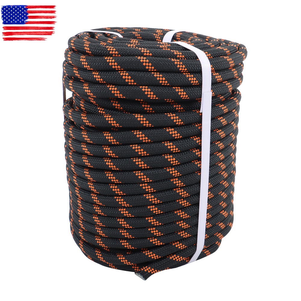 Double Braided Polyester Rope Strong Arborist Tree Rigging Rope 1/2" X 200'