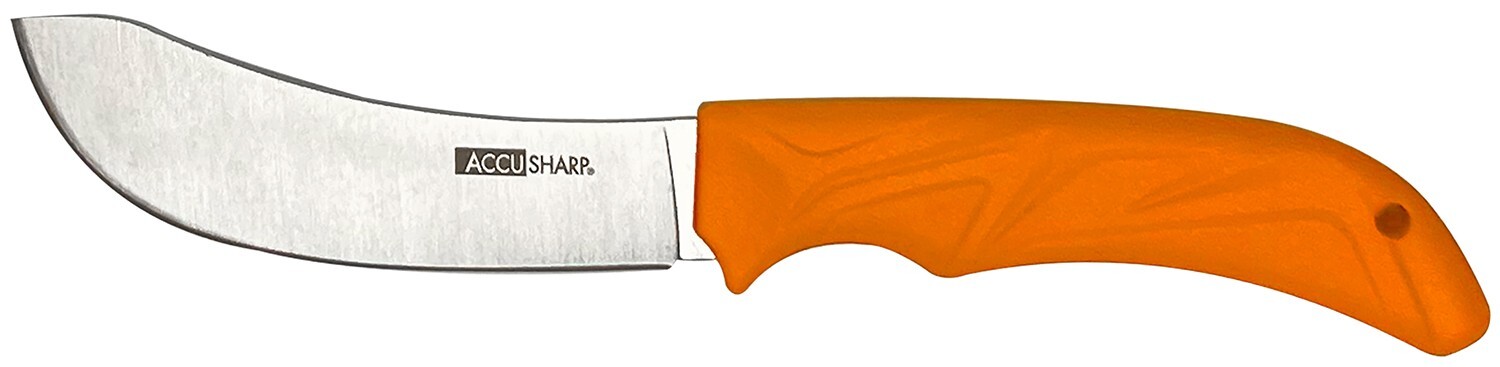 AccuSharp 732C Butcher 4" Fixed Butcher Plain Stainless Steel Blade/Blaze Orange