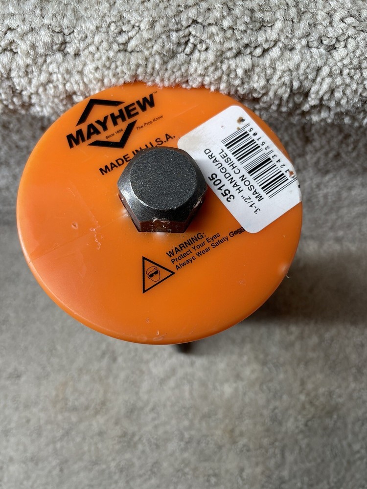 Mayhew 35105 3-1/2" Handguarded Mason Flat Chisel, used