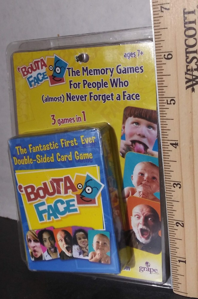 Grape Games 'Bouta Face Memory Card Game Ages 7+
