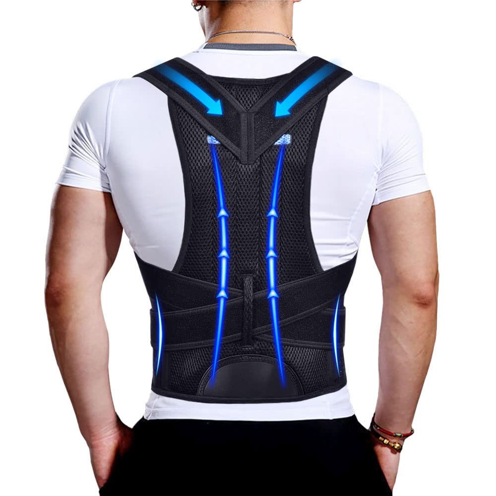 Full Back Straight Brace,Clavicle Support Adjustable Device - Thoracic Kyphosis