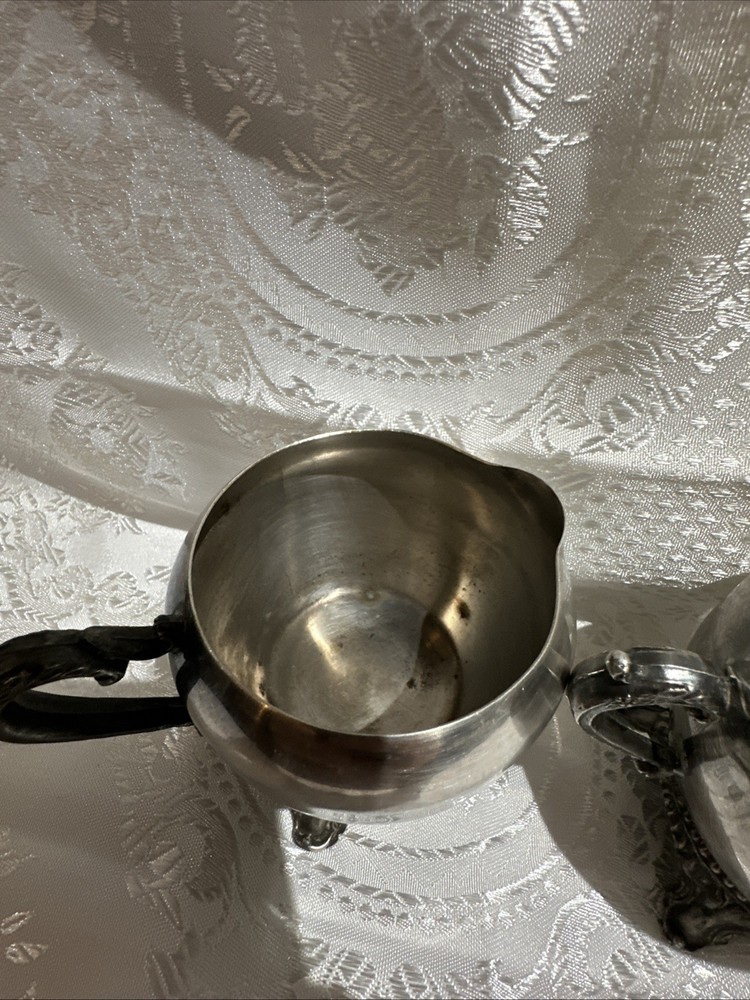 Vintage Silver-Plated Sugar & Creamer