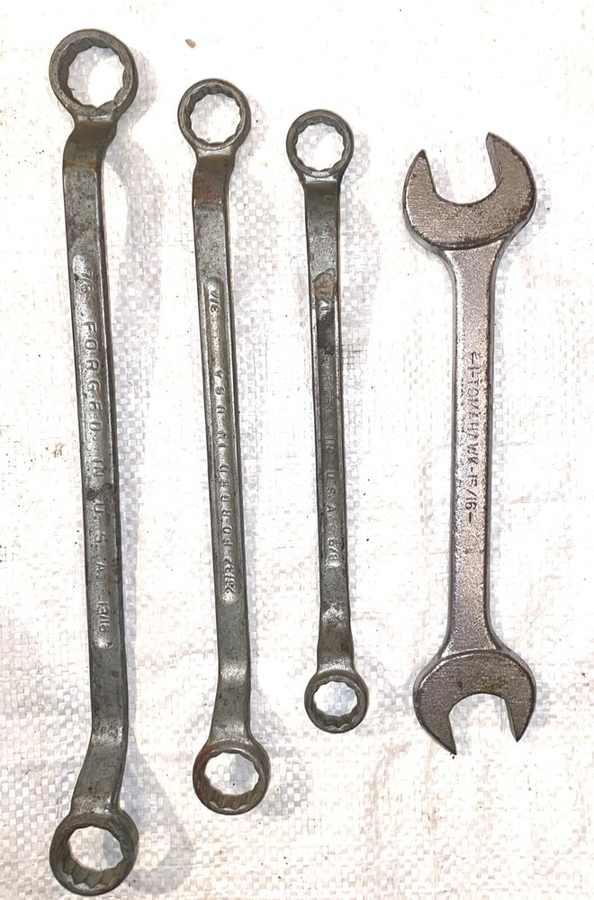 USA MADE WRENCH LOT - OFFSET BOX & TOMAHAWK OPEN END 15/16"
