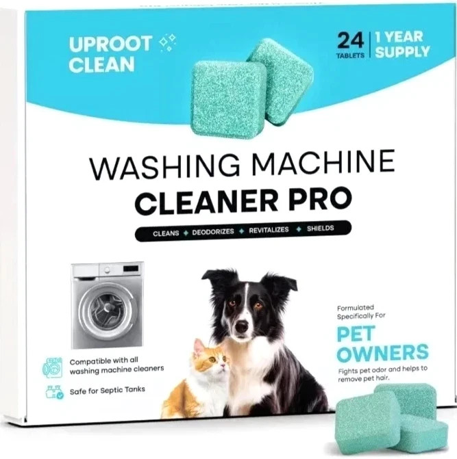 Uproot Clean Washing Machine Cleaner Tablets - 24 Pack