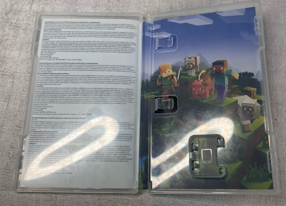 Empty Replacement Case ONLY! Minecraft - Nintendo Switch NO GAME