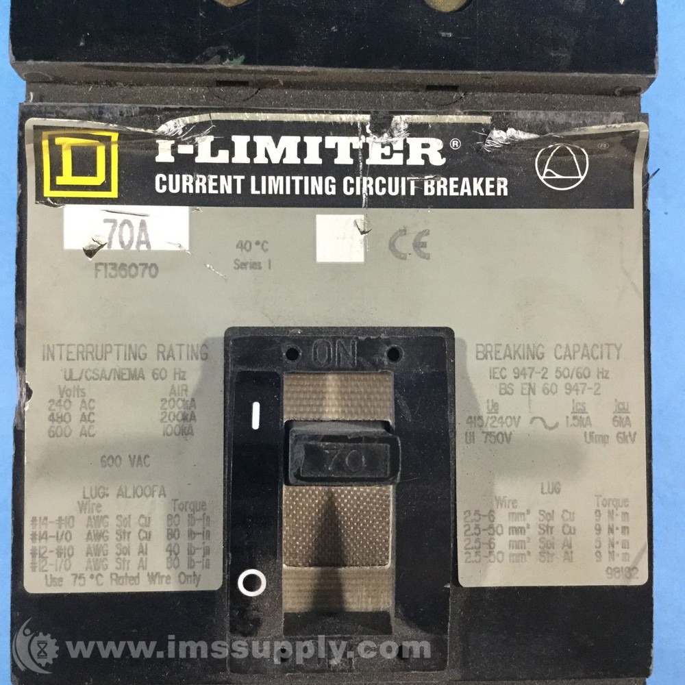 Square D FI36070 I-Limiter Current Limiting Circuit Breaker 4002