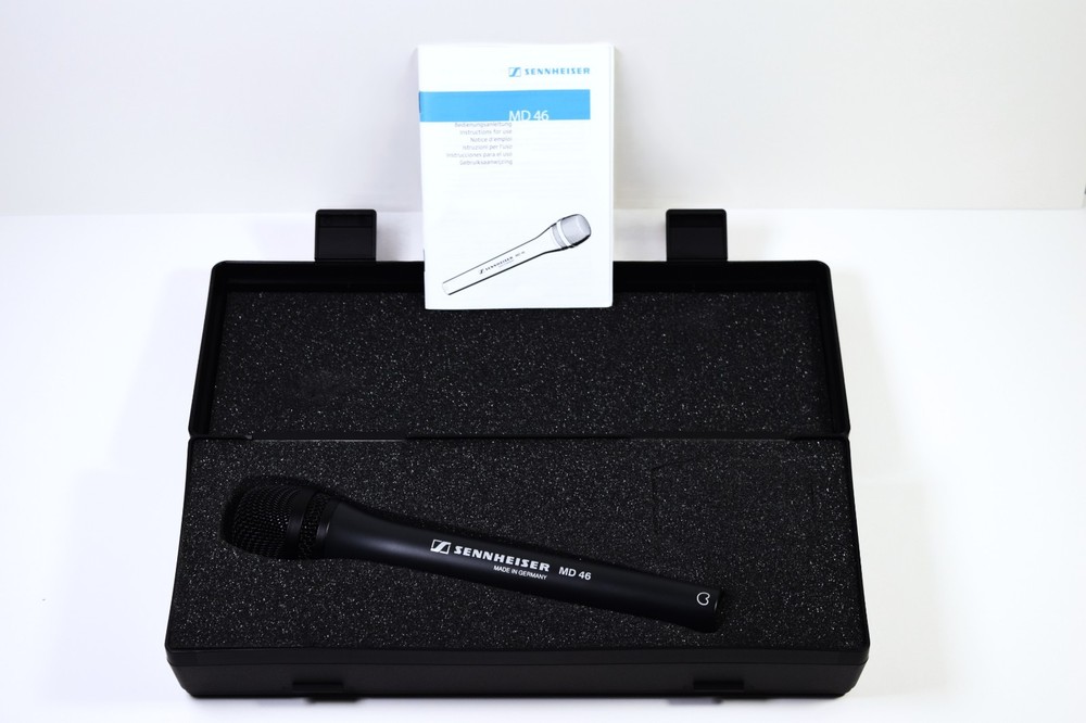 NEW Sennheiser MD 46 - Dynamic ENG Microphone w/ Case + Manual
