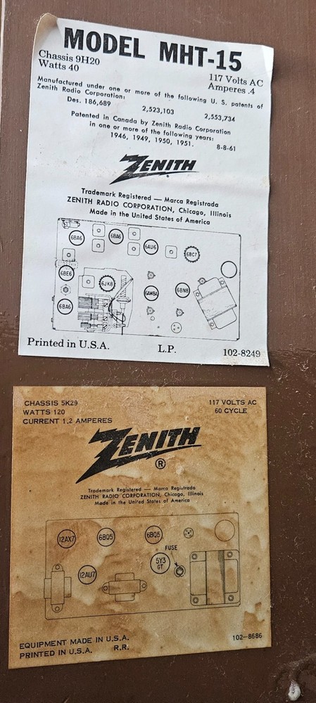 1962 ZENITH MHT-15 Floor Console Stereo Record Needle BRUSH