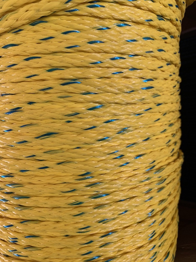 1/4" x 862 ft. (2 lengths on spool) 8 Strand Hollow Braid Polypropylene rope.