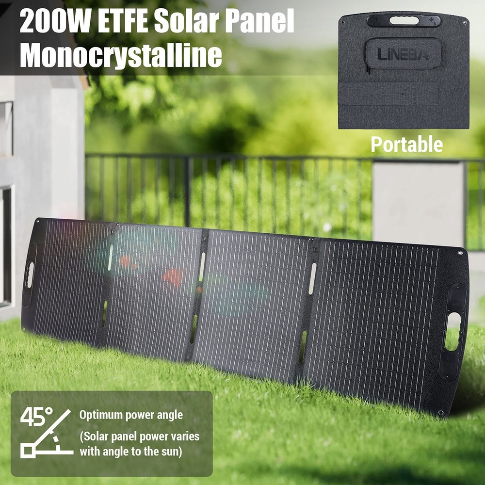 200W 100W Foldable Solar Panel Kit Self-supporting IP68 Waterproof for Sunshed