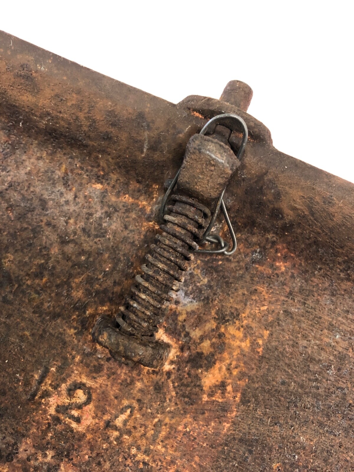 Frost & Wood Smith’s Falls Canada Cast Iron Drawn Mower Toolbox Lid No. 1241 RED