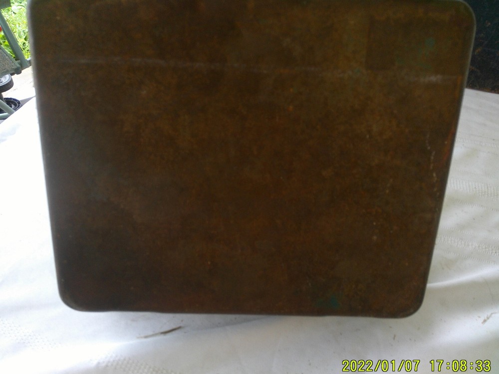 VINTAGE METAL M E. W. EMPTY CARRY CASE TOOL BOX