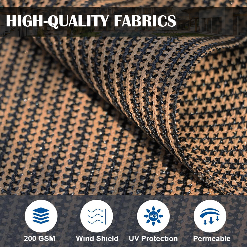 Sun Shade Cloth Outdoor UV Sunblock Net Canopy with Grommets