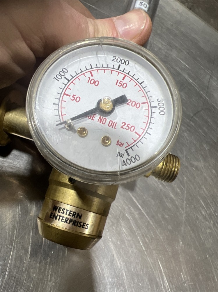 WESTERN ENTERPRISES REF-4-PG Compressed GAS FLOWMETER. CARBON DIOXIDE 0-70 Used