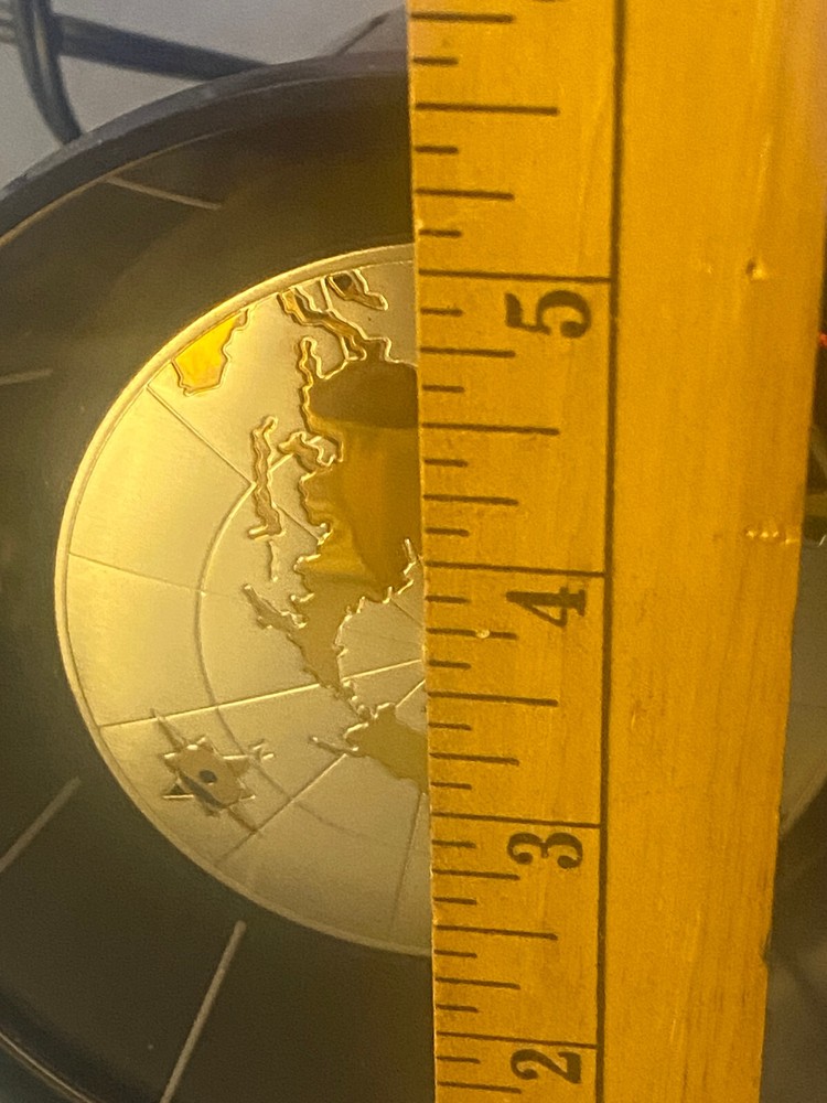 Vtg Brown & Bigelow Remembrance Clock-Turning World Map-Bakelite