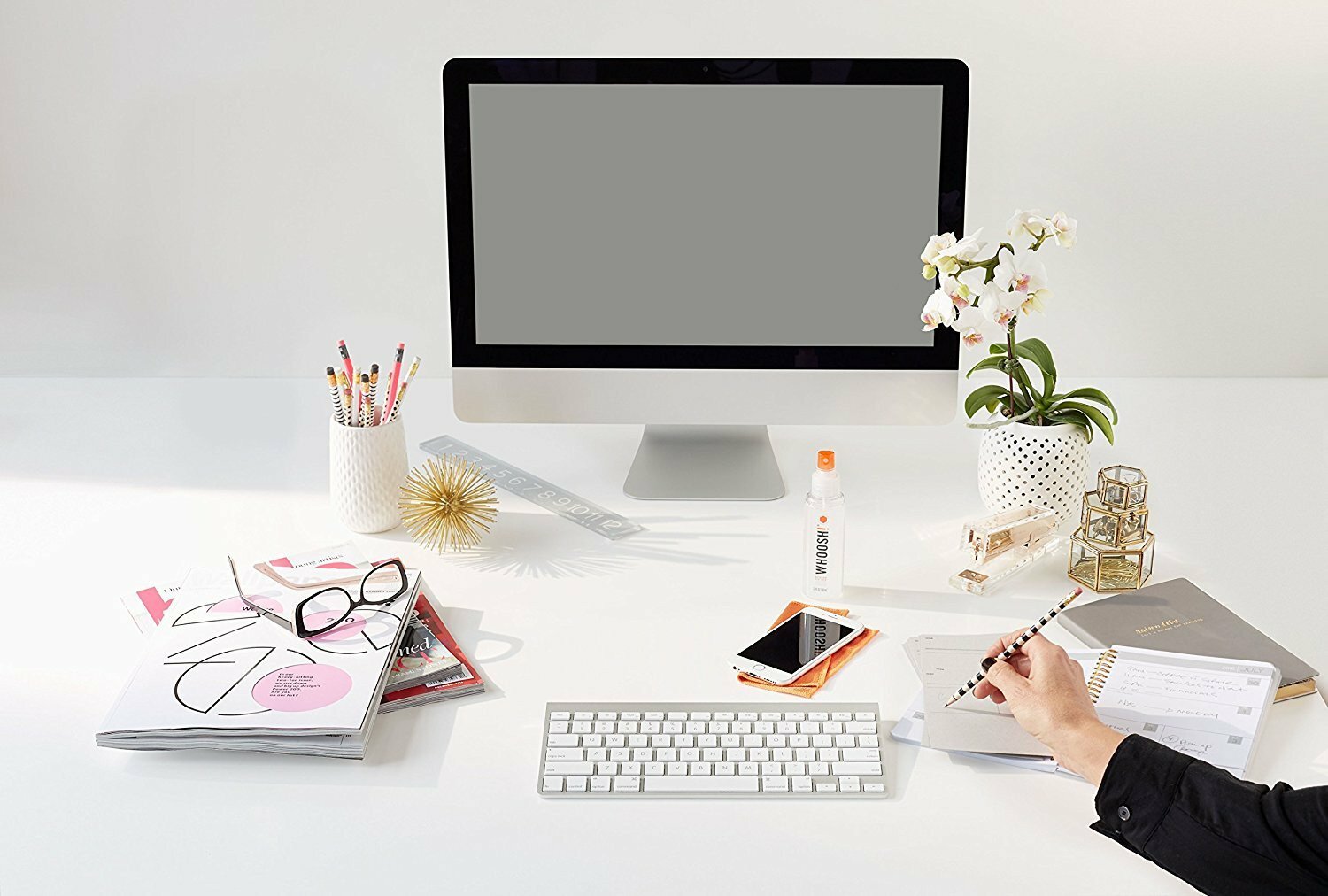 WHOOSH! Screen Shine Duo Desk Bottle and Pocket Sprayer & 2 microfiber cloths