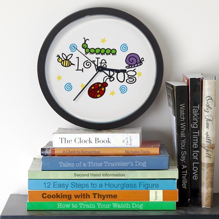 CafePress Love Bug 10" Wall Clock (1294938582)