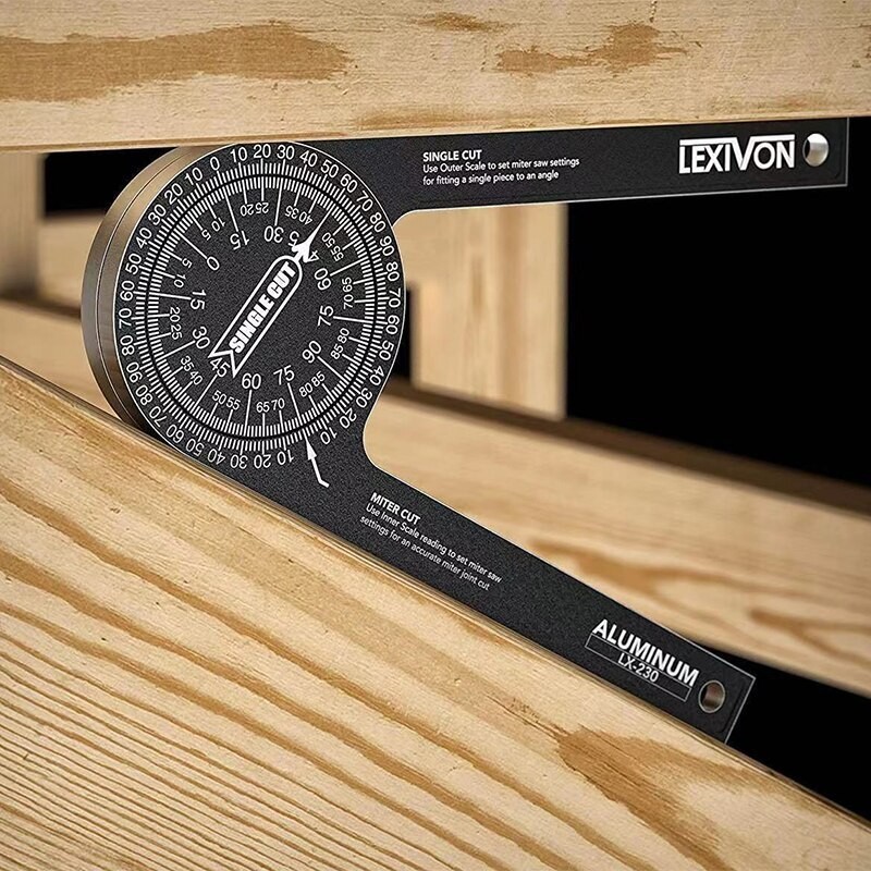 360° Woodworking Protractor Horizontal Angle Gauge Positioning Angle Gauge 1PCS