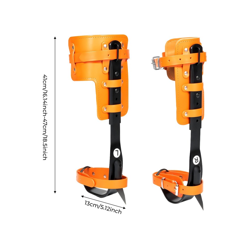 Tree Climbing Spike Set Pole Climbing Spurs Climber Gaffs+Strap Adjustable 100kg