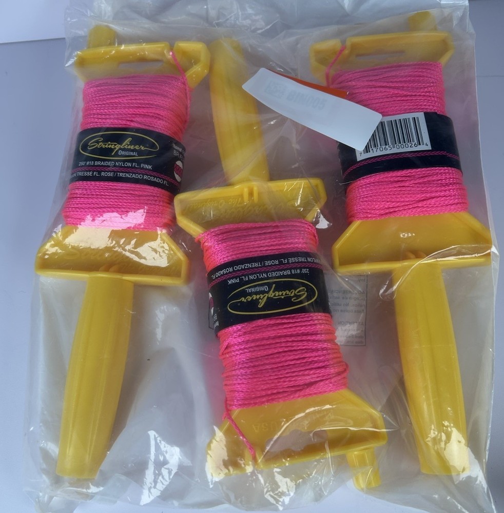 Stringliner Original 250 Ft #18 Twisted Nylon Pink FL Pack of 3 New