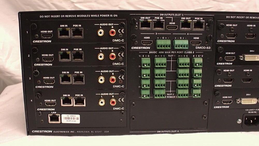 Crestron DM-MD8x8-CPU3 Digital Media Switcher w/ Assorted Modules