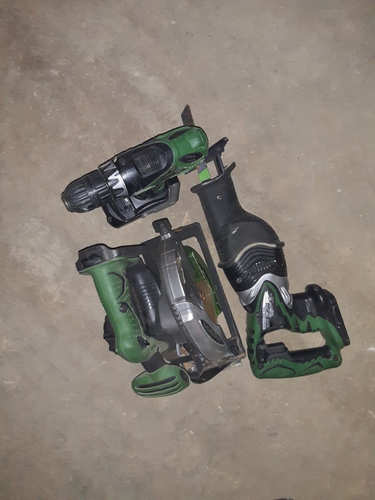 Hitachi Power Tools. Skill Saw, Reciprocating Saw, Drill, Battery. 🥸Description