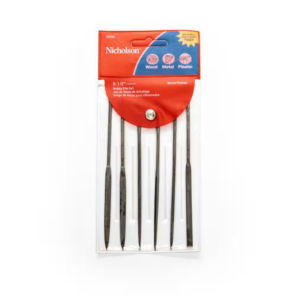 Nicholson 5-1/2 In. Assorted Hobby/Craft Mini File Set (6-Piece)