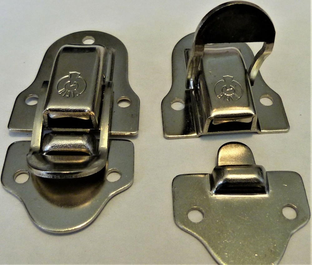 2 Toolbox Briefcase Silver Toggle Latch Hasp Locks 2 5/8" Long w-screws USA