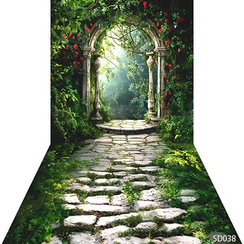 10'x20'CP Arch Spring Outdoor Scenic Microfiber Fabric background backdrop SD038