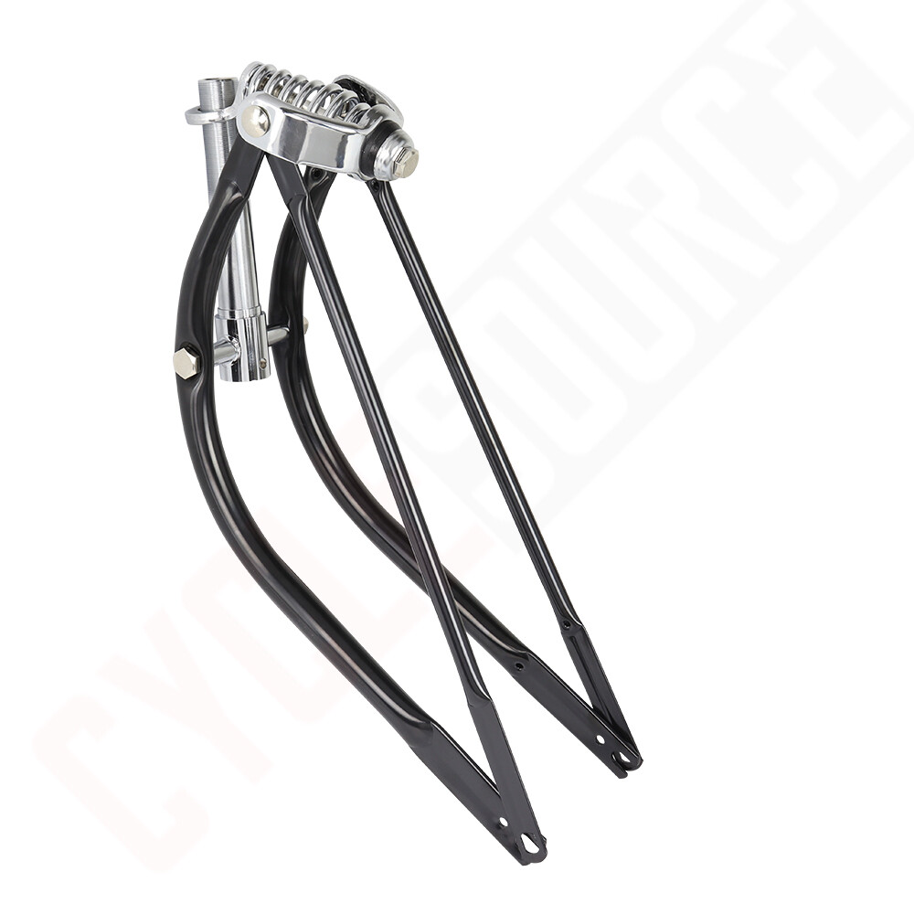 ENIX 20" Bent Spring Bike Fork Chrome/Black