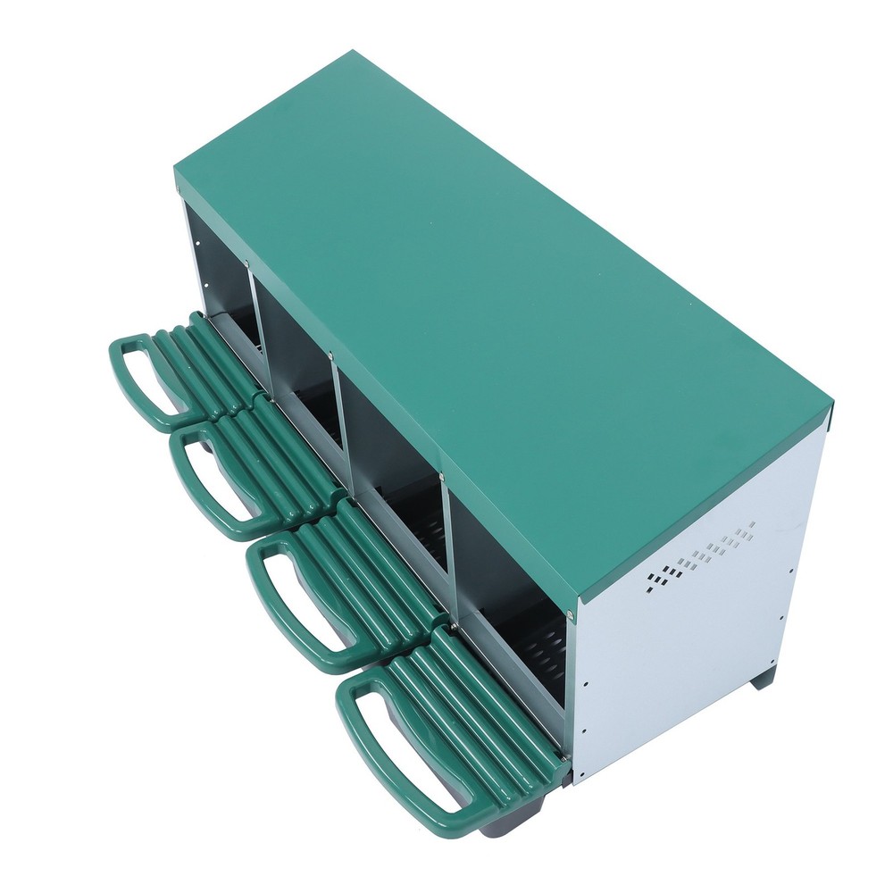 Chicken Nesting Boxes 4 Hole Metal Chicken Egg Laying Nesting Box With Perch