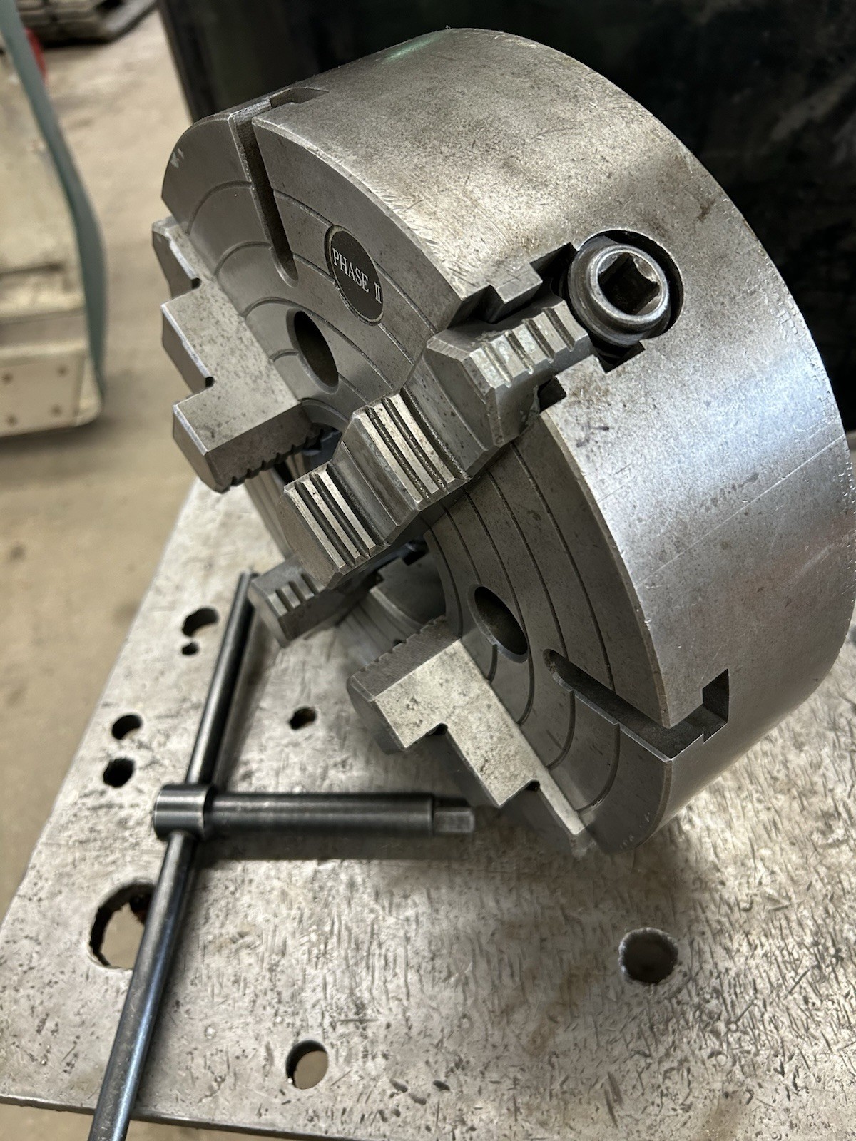 12” 4 Jaw Independent Phase II 2 Lathe Chuck Plain Back